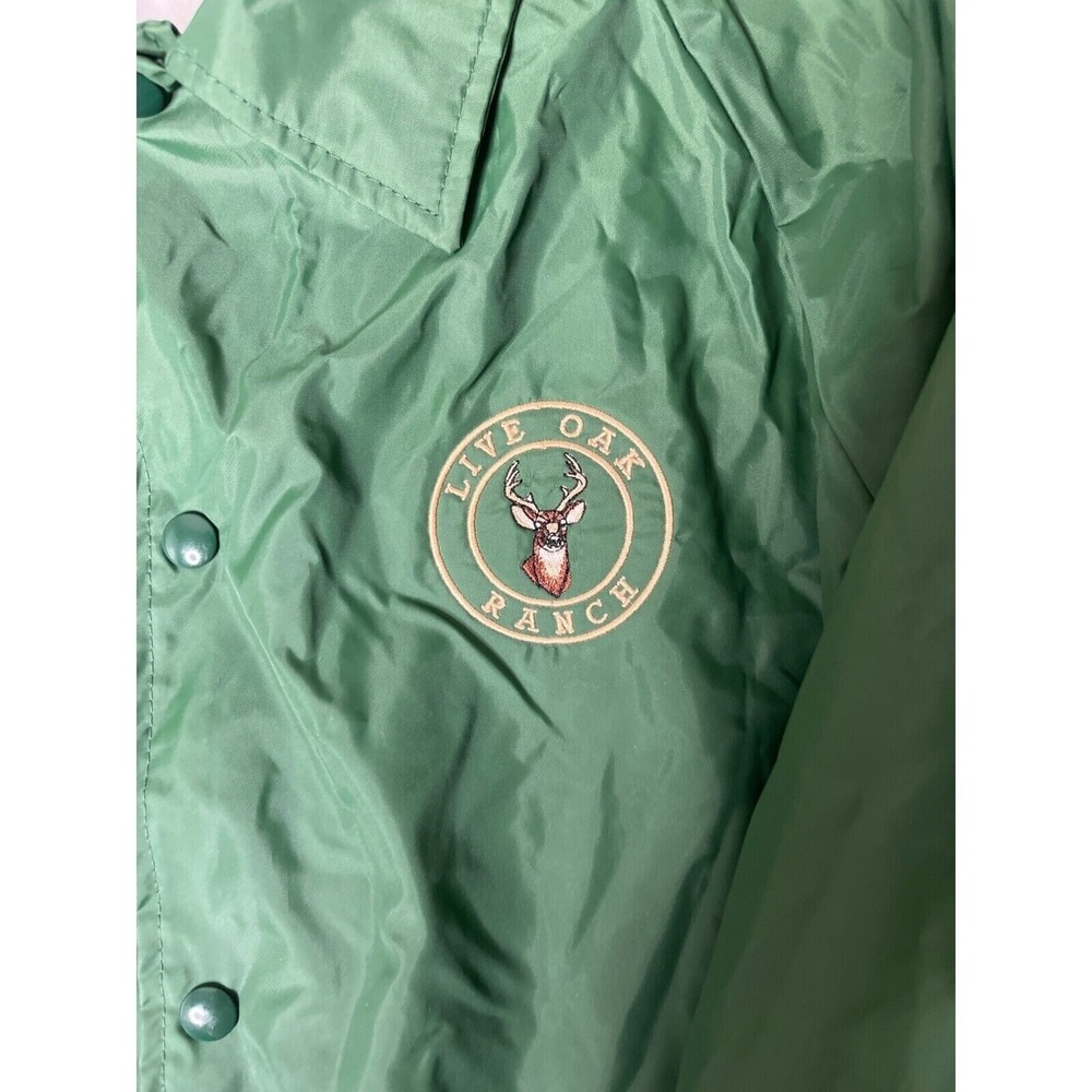 Auburn Sportswear Windbreaker Jacket Men Size Large Green USA Vintage 80s Casual - Picture 8 of 14